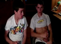 College Lads Jerksoff each other on livecam
