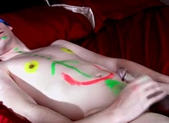 Gay fuck Painted Twink Gets Relief!