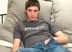 Young mediocre Paul jerking off added to fingering his sweltering ass