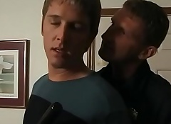 Two kissing male cops sucking dick added to having it away tight nuisance before cumming