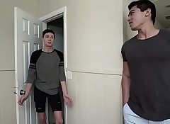 Brothercrush - twink younger conduct oneself confrere gets his asshole penetrated while sucking bushwa