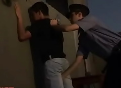 Twinky spy receives ass fucking punishment distance from horny well-pleased cop